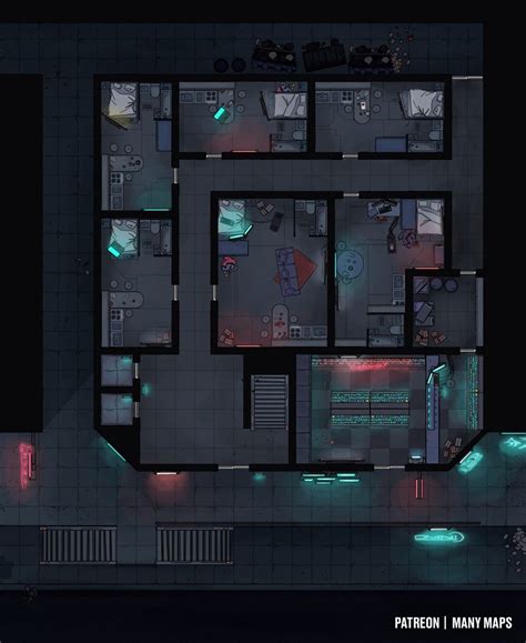 Pin By Mink On Cyberpunk Maps In 2021 Modern Rpg Maps Cyberpunk Rpg