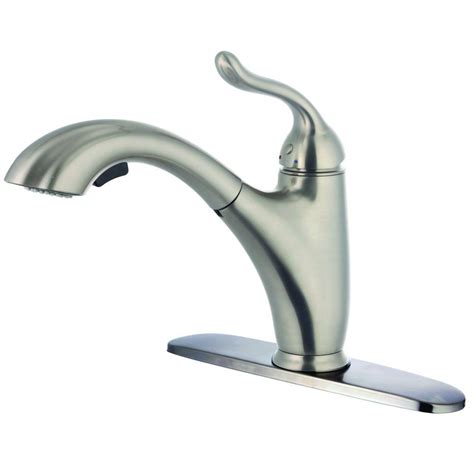 The faucet needs to be proportional towards the. Yosemite Home Decor Single-Handle Pull-Down Sprayer ...