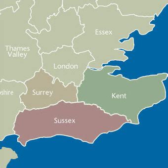 Old 1945 map of the south east of england. South East | The Crown Prosecution Service