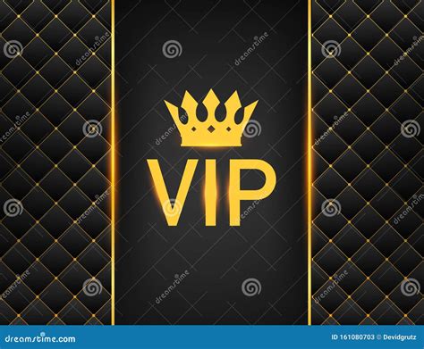Vip Abstract Quilted Background Diamonds And Golden Letters With Crown