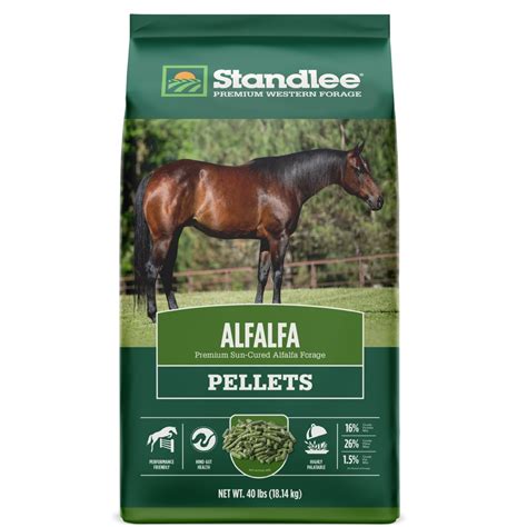 Standlee Premium Western Forage Alfalfa Hay Pellets Horse Feed 40 Lb