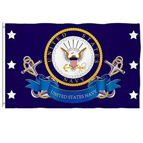 1 hexagram us navy flag 3x5 vivid color and uv fade resistant double sided united states
