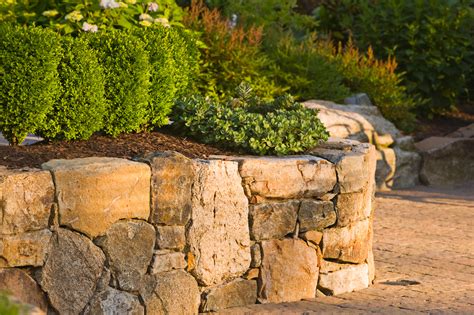 Natural Stone Retaining Walls Cording Landscape Design