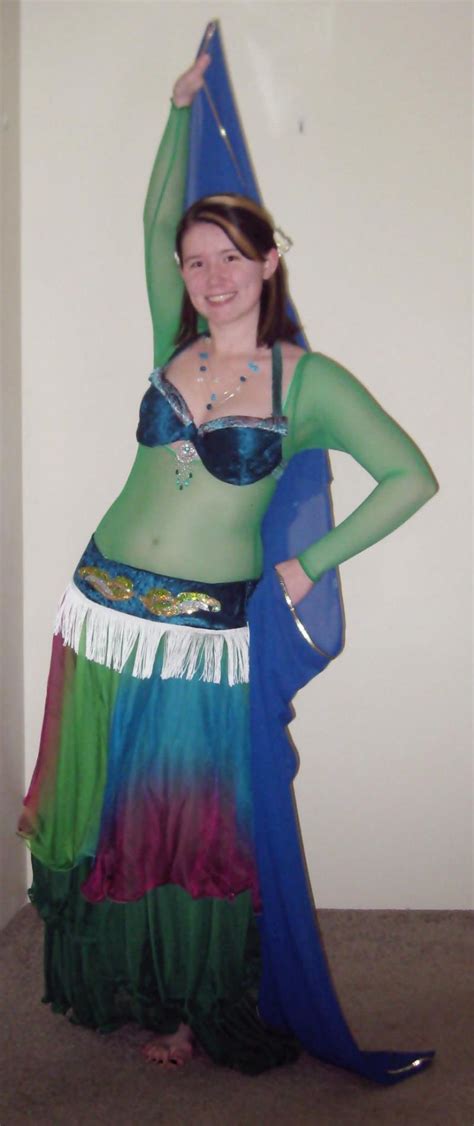 Peacock Handmade Bra And Belt By Liz The Belly Dance Costume Archive