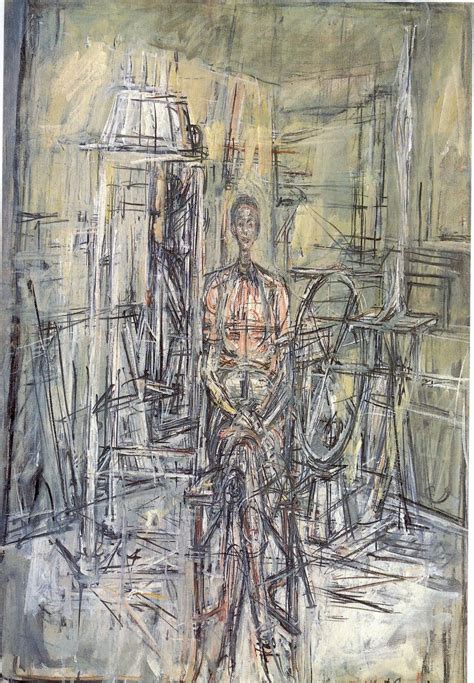 Alberto Giacometti Oil On Canvas Laid Down On Masonite Giacometti