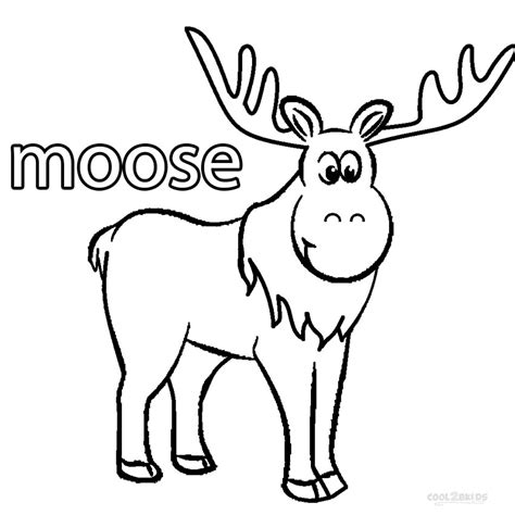 Printable Moose Coloring Pages For Kids Cool2bkids