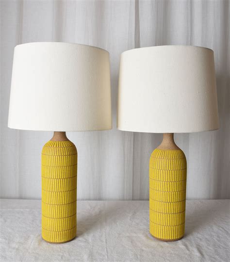 Asian chinese japanese vase table lamp yellow painted colorful flowers #2. Tall etched yellow lamps | Yellow lamp shades, Tall lamps ...