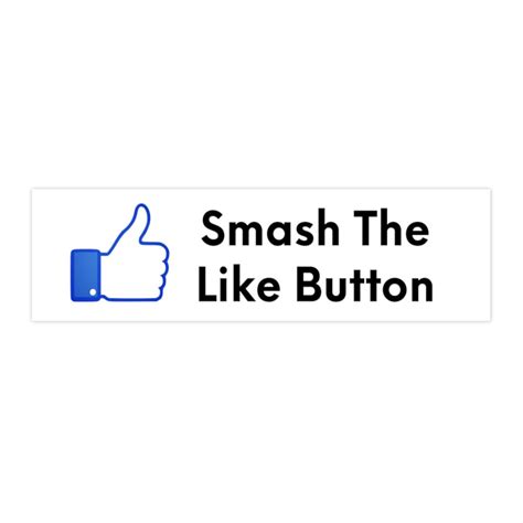 Smash The Like Button Youtuber Subscribe Bumper Sticker Etsy