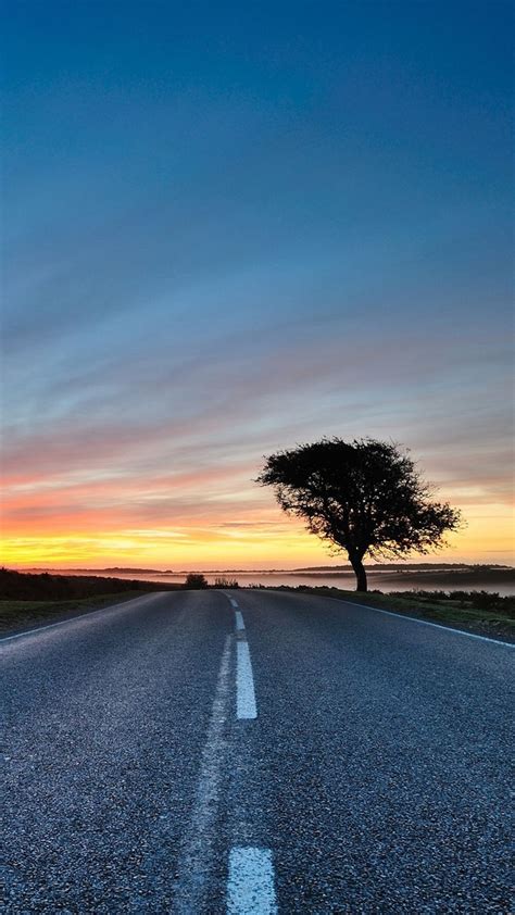 Sunrise Road Country Side Iphone Wallpaper Iphone Wallpapers Iphone