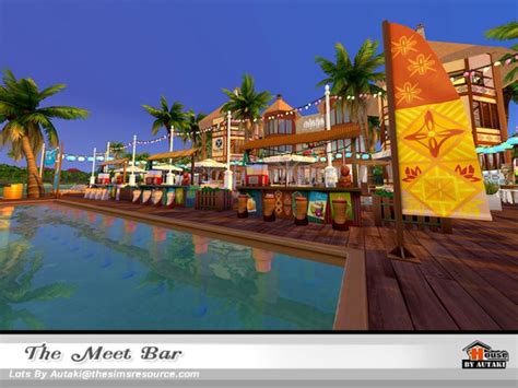 The Sims Resource The Meet Bar Nocc By Autaki • Sims 4 Downloads