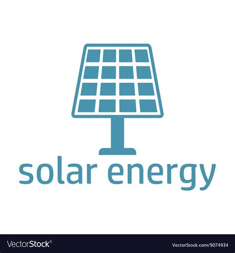 Green Energy Logo Solar Panel Royalty Free Vector Image