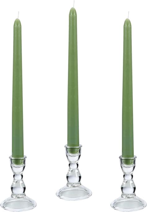 Glass Candle Holder For Taper Candles Clear Decorative