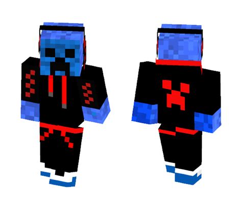 Download Cool Blue Creeper Minecraft Skin For Free Superminecraftskins