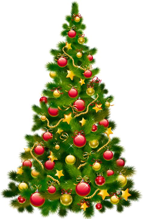 Simple christmas tree clip art. Large Transparent Christmas Tree with Ornaments Clipart ...