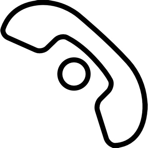 Auricular Of A Telephone With A Dot Interface Symbol Icon