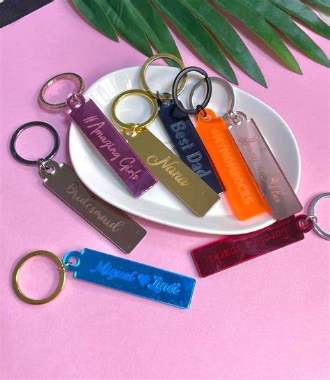 Name Personalized Keychain Laser Engraved Engraved Etsy