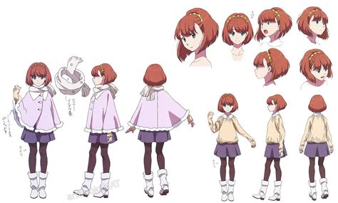 Anime Girl Character Model Sheet