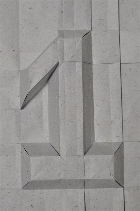 Number 1 Origami Number 1 10bs Beveled Simplified Carlos Natan