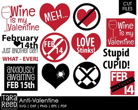 Anti-valentine Valentine's Day SVG and Cut Files for - Etsy