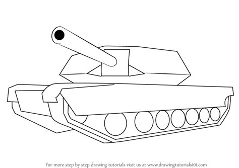 How To Draw A Simple Tank Military Step By Step
