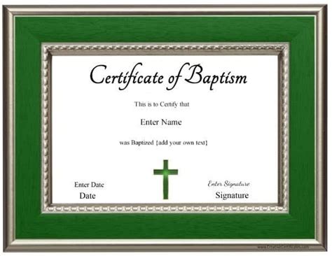 That's why these are so simple to find. Free Customized Baptism Certificate