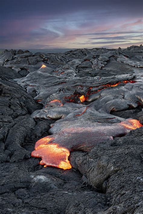 Lava Flow In Hawaii Stock Photo Image Of Glow Melting 252838592