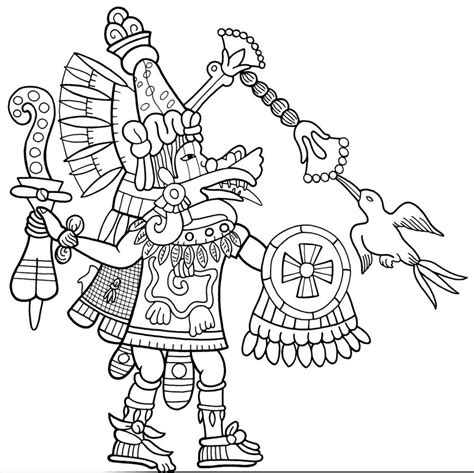 Dibujos De Mitolog A Azteca Dioses Y Diosas Para Colorear The