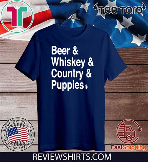 Beer Whiskey Country Puppies Official T Shirt Shirtelephant Office