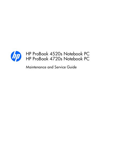 hp probook 4520s users manual