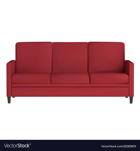Sofa Furniture Isolated On White Background Vector Image
