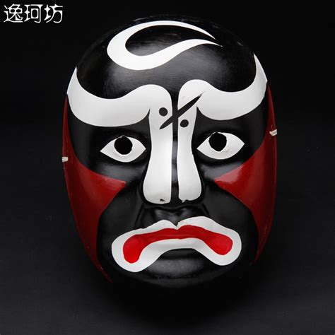 Chinese Style Peking Opera Gypsum Mask Beijing Opera Mask Male In Party