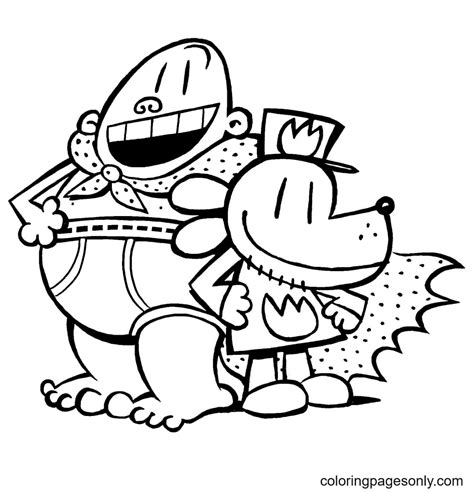 Dog Man Printable Coloring Page - Free Printable Coloring Pages