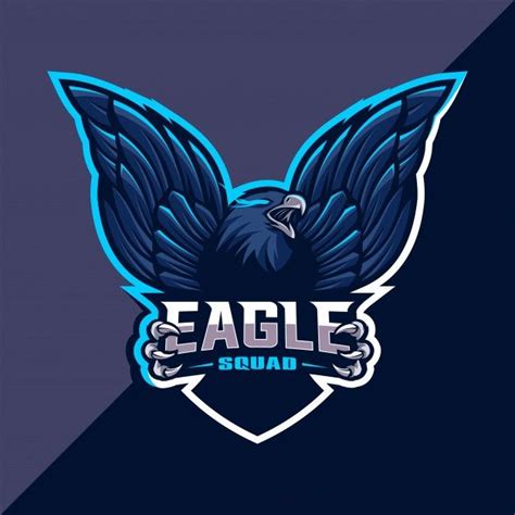 Eagle Mascot Esport Logo Design | Logo keren, Desain