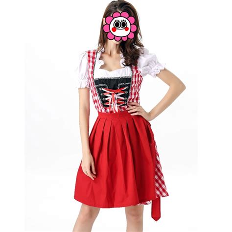 sexy beer stein babe two piece women bavarian bar maid costume oktoberfest beer girl dress with