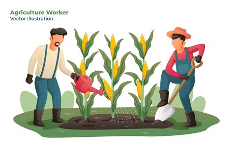 Agriculture Worker Illustration Illustrator Graphics ~ Creative Market