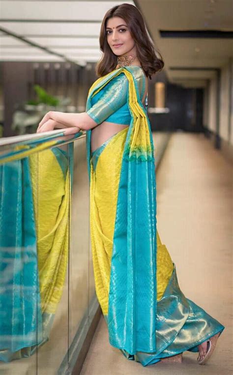 gorgeous looks of kajal in traditional wear telugu swag
