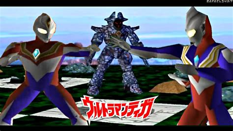 Ultraman Tiga And Ultraman Dyna Ps1 Story Mode Tiga And Dyna Complete