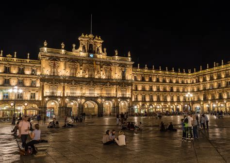 Plaza Mayor Salamanca At Night Spain