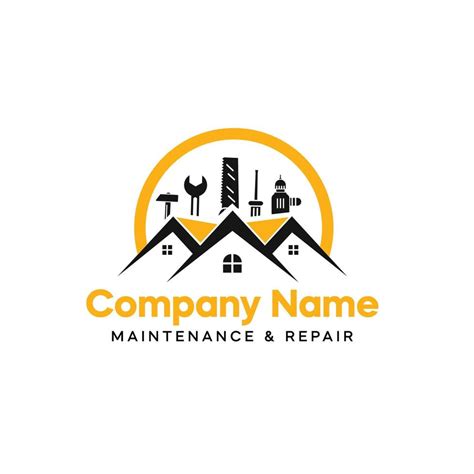 Home Remodeling And Repair Logo Design With Tools 16996320 Vector Art