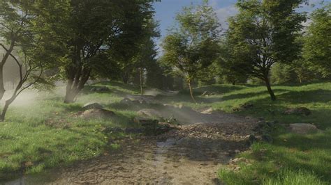 Forest Path Scene 3d Model Animated Cgtrader