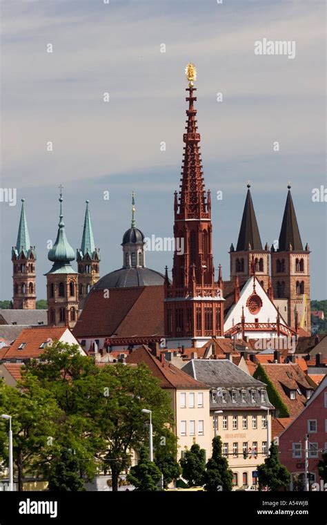 Churches In Würzburg Franconia Bavaria Germany Stock Photo Alamy