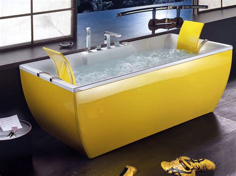 Modern Yellow Tub Color Bathtub Big Bathtub Luxury Bathtub Modern Bathtub Luxury Bathroom