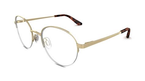 Specsavers Womens Glasses Clichy Gold Round Metal Stainless Steel Frame 299 Specsavers
