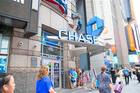 The Chase Bank Sign At One Chase Manhattan Plaza In New York City Stock