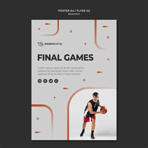 Free Psd Final Games Basketball Poster Template