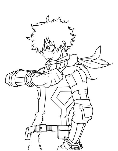 Izuku Midoriya Coloring Pages Coloring Home