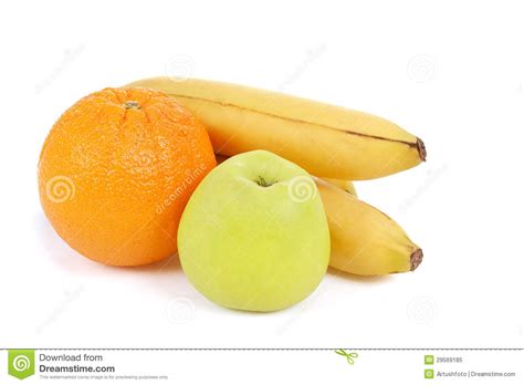 Fresh Diet Fruit Apple Orange And Banana Stock Image Image Of Fresh