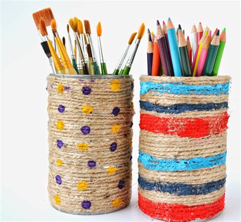 Untrendy Life Diy Jute Rope Wrapped And Painted Cans Crafts Crafts