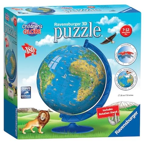 Ravensburger Childrens World Globe 180 Piece 3d Jigsaw Puzzle Eshop Toys