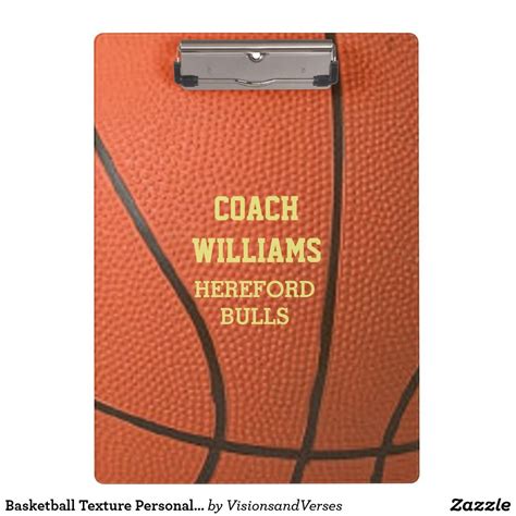 Basketball Texture Personalized Clipboard In 2021